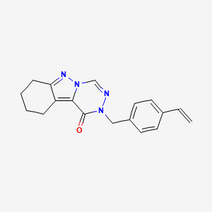 molecular formula C18H18N4O B2700318 2-(4-vinylbenzyl)-7,8,9,10-tetrahydro-[1,2,4]triazino[4,5-b]indazol-1(2H)-one CAS No. 1795491-65-4
