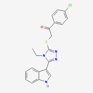 1-(4-chlorophenyl)-2-((4-ethyl-5-(1H-indol-3-yl)-4H-1,2,4-triazol-3-yl)thio)ethanone