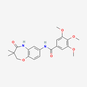 N-(3,3-dimethyl-4-oxo-2,3,4,5-tetrahydrobenzo[b][1,4]oxazepin-7-yl)-3,4,5-trimethoxybenzamide