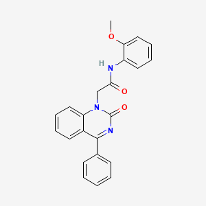molecular formula C23H19N3O3 B2700340 N-(2-methoxyphenyl)-2-(2-oxo-4-phenylquinazolin-1(2H)-yl)acetamide CAS No. 932529-99-2