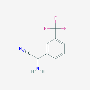 molecular formula C9H7F3N2 B2700363 2-氨基-2-[3-(三氟甲基)苯基]乙腈 CAS No. 954274-26-1