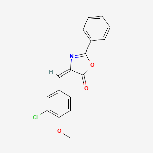 molecular formula C17H12ClNO3 B2700367 4-[(3-氯-4-甲氧基苯基)亚甲基]-2-苯基-1,3-噁唑-5(4H)-酮 CAS No. 861207-97-8