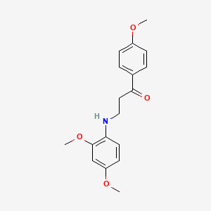 molecular formula C18H21NO4 B2700368 3-(2,4-二甲氧基苯胺基)-1-(4-甲氧基苯基)-1-丙酮 CAS No. 477319-01-0