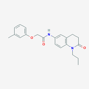 molecular formula C21H24N2O3 B2700370 N-(2-oxo-1-propyl-1,2,3,4-tetrahydroquinolin-6-yl)-2-(m-tolyloxy)acetamide CAS No. 951471-83-3