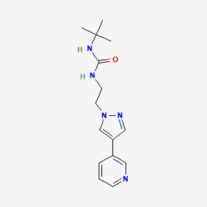 molecular formula C15H21N5O B2700382 3-tert-butyl-1-{2-[4-(pyridin-3-yl)-1H-pyrazol-1-yl]ethyl}urea CAS No. 2097871-89-9