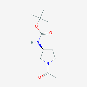 molecular formula C11H20N2O3 B2700385 (S)-tert-Butyl 1-acetylpyrrolidin-3-ylcarbamate CAS No. 1013920-62-1