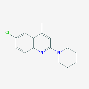 6-Chloro-4-methyl-2-piperidinoquinoline