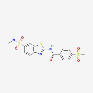 N-(6-(N,N-dimethylsulfamoyl)benzo[d]thiazol-2-yl)-4-(methylsulfonyl)benzamide
