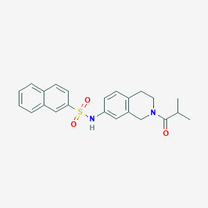 molecular formula C23H24N2O3S B2700428 N-(2-isobutyryl-1,2,3,4-tetrahydroisoquinolin-7-yl)naphthalene-2-sulfonamide CAS No. 955695-94-0