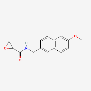 molecular formula C15H15NO3 B2700430 N-[(6-Methoxynaphthalen-2-yl)methyl]oxirane-2-carboxamide CAS No. 2418692-27-8