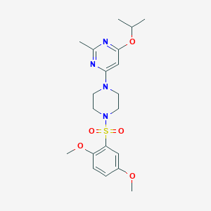 molecular formula C20H28N4O5S B2700435 4-(4-((2,5-二甲氧基苯基)磺酰)哌嗪-1-基)-6-异丙氧基-2-甲基嘧啶 CAS No. 946272-10-2