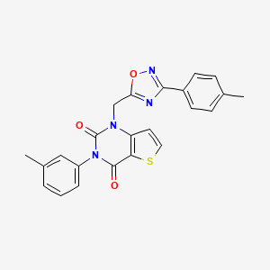 molecular formula C23H18N4O3S B2700436 N-{3-[2-(1-甲基-1H-苯并咪唑-2-基)乙基]苯基}-N'-(4-甲基苯基)脲 CAS No. 1251688-73-9