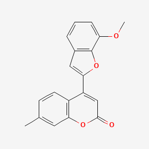 molecular formula C19H14O4 B2700446 4-(7-甲氧-1-苯并呋喃-2-基)-7-甲基色满-2-酮 CAS No. 583053-45-6