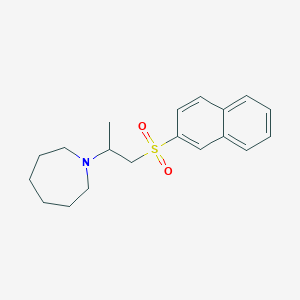 molecular formula C19H25NO2S B270046 2-(1-Azepanyl)propyl 2-naphthyl sulfone 