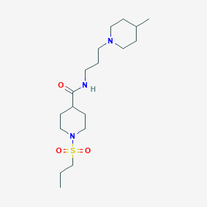 N-(3-(4-methylpiperidin-1-yl)propyl)-1-(propylsulfonyl)piperidine-4-carboxamide