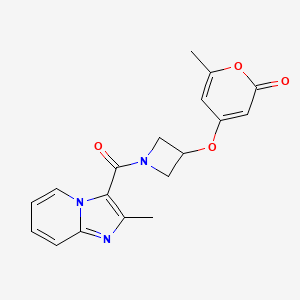 6-methyl-4-((1-(2-methylimidazo[1,2-a]pyridine-3-carbonyl)azetidin-3-yl)oxy)-2H-pyran-2-one
