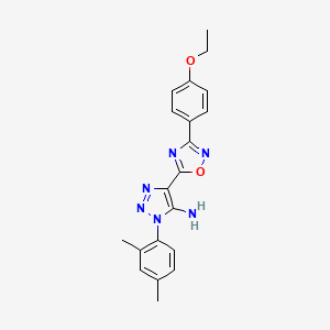 molecular formula C20H20N6O2 B2700489 1-(2,4-dimethylphenyl)-4-[3-(4-ethoxyphenyl)-1,2,4-oxadiazol-5-yl]-1H-1,2,3-triazol-5-amine CAS No. 899725-93-0