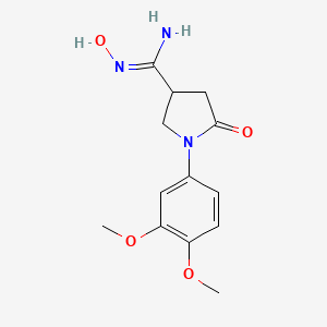 1-(3,4-dimethoxyphenyl)-N'-hydroxy-5-oxopyrrolidine-3-carboximidamide