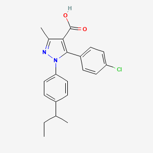 1-(4-Sec-butylphenyl)-5-(4-chlorophenyl)-3-methyl-1H-pyrazole-4-carboxylic acid