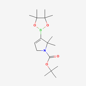 molecular formula C17H30BNO4 B2700497 tert-Butyl 2,2-dimethyl-3-(4,4,5,5-tetramethyl-1,3,2-dioxaborolan-2-yl)-2,5-dihydro-1H-pyrrole-1-carboxylate CAS No. 2568886-31-5