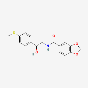 molecular formula C17H17NO4S B2700504 N-(2-hydroxy-2-(4-(methylthio)phenyl)ethyl)benzo[d][1,3]dioxole-5-carboxamide CAS No. 1448065-60-8