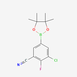 3-Chloro-2-fluoro-5-(4,4,5,5-tetramethyl-1,3,2-dioxaborolan-2-yl)benzonitrile