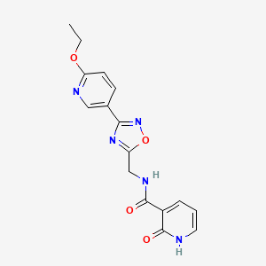 molecular formula C16H15N5O4 B2700519 N-((3-(6-乙氧基吡啶-3-基)-1,2,4-噁二唑-5-基)甲基)-2-酮-1,2-二氢吡啶-3-甲酰胺 CAS No. 2034369-46-3