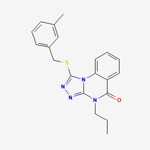 molecular formula C20H20N4OS B2700526 1-[(3-甲基苯基)硫基]-4-丙基[1,2,4]三唑并[4,3-a]喹唑啉-5(4H)-酮 CAS No. 919878-25-4