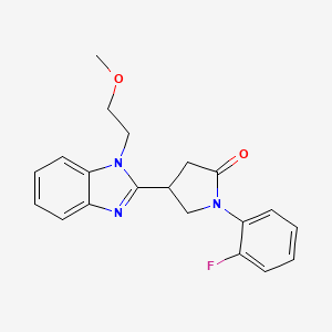 molecular formula C20H20FN3O2 B2700527 1-(2-氟苯基)-4-[1-(2-甲氧基乙基)-1H-苯并咪唑-2-基]吡咯烷-2-酮 CAS No. 915188-20-4