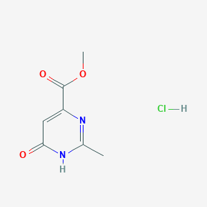 molecular formula C7H9ClN2O3 B2700542 Methyl 2-methyl-6-oxo-1,6-dihydropyrimidine-4-carboxylate hydrochloride CAS No. 2094178-29-5