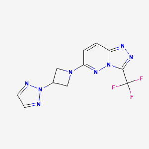 2-{1-[3-(trifluoromethyl)-[1,2,4]triazolo[4,3-b]pyridazin-6-yl]azetidin-3-yl}-2H-1,2,3-triazole