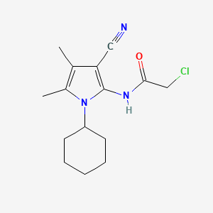 2-chloro-N-(3-cyano-1-cyclohexyl-4,5-dimethyl-1H-pyrrol-2-yl)acetamide
