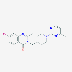 molecular formula C20H22FN5O B2700558 7-Fluoro-2-methyl-3-[[1-(4-methylpyrimidin-2-yl)piperidin-4-yl]methyl]quinazolin-4-one CAS No. 2415518-07-7