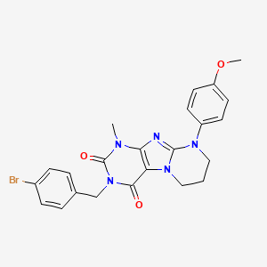 3-(4-bromobenzyl)-9-(4-methoxyphenyl)-1-methyl-6,7,8,9-tetrahydropyrimido[2,1-f]purine-2,4(1H,3H)-dione
