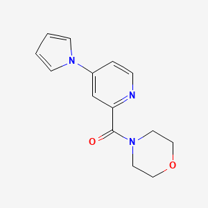 molecular formula C14H15N3O2 B2700560 (4-(1H-pyrrol-1-yl)pyridin-2-yl)(morpholino)methanone CAS No. 1421448-79-4