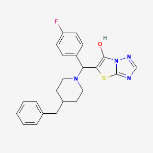 molecular formula C23H23FN4OS B2700562 5-((4-Benzylpiperidin-1-yl)(4-fluorophenyl)methyl)thiazolo[3,2-b][1,2,4]triazol-6-ol CAS No. 868220-16-0