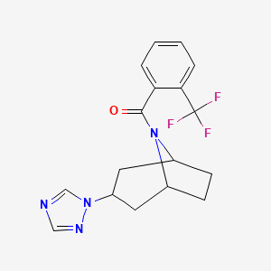 ((1R,5S)-3-(1H-1,2,4-triazol-1-yl)-8-azabicyclo[3.2.1]octan-8-yl)(2-(trifluoromethyl)phenyl)methanone