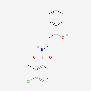 3-chloro-N-(3-hydroxy-3-phenylpropyl)-2-methylbenzenesulfonamide