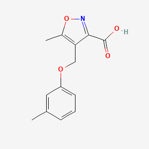 molecular formula C13H13NO4 B2700574 5-甲基-4-[(3-甲基苯氧基)甲基]异噁唑-3-羧酸 CAS No. 905809-11-2