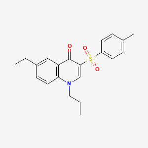 molecular formula C21H23NO3S B2700582 6-乙基-1-丙基-3-对甲苯基喹啉-4(1H)-酮 CAS No. 899214-39-2