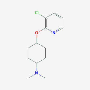 molecular formula C13H19ClN2O B2700584 4-[(3-chloropyridin-2-yl)oxy]-N,N-dimethylcyclohexan-1-amine CAS No. 2199132-83-5