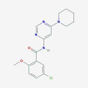 molecular formula C17H19ClN4O2 B2700590 5-chloro-2-methoxy-N-(6-(piperidin-1-yl)pyrimidin-4-yl)benzamide CAS No. 1396686-17-1