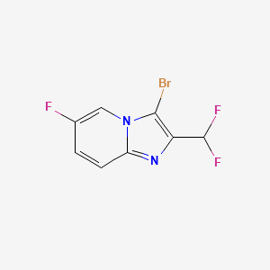 molecular formula C8H4BrF3N2 B2700591 3-Bromo-2-(difluoromethyl)-6-fluoroimidazo[1,2-a]pyridine CAS No. 2248392-78-9