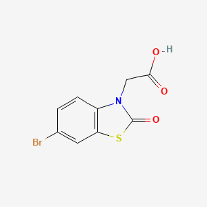 molecular formula C9H6BrNO3S B2700597 (6-溴-2-氧代-1,3-苯并噻唑-3(2H)-基)乙酸 CAS No. 101774-29-2