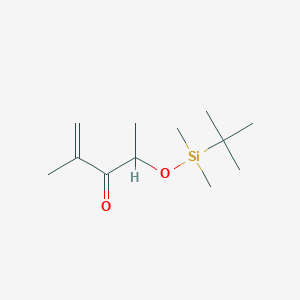 molecular formula C12H24O2Si B2700606 4-[(tert-Butyldimethylsilyl)oxy]-2-methylpent-1-en-3-one CAS No. 1909316-84-2