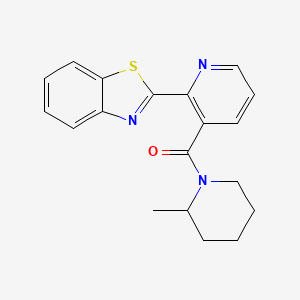 molecular formula C19H19N3OS B2700608 (2-(Benzo[d]thiazol-2-yl)pyridin-3-yl)(2-methylpiperidin-1-yl)methanone CAS No. 873857-03-5