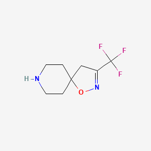 molecular formula C8H11F3N2O B2700613 3-(Trifluoromethyl)-1-oxa-2,8-diazaspiro[4.5]dec-2-ene CAS No. 2091398-00-2