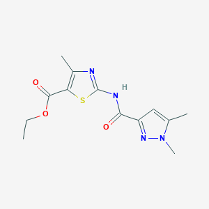 ethyl 2-(1,5-dimethyl-1H-pyrazole-3-carboxamido)-4-methylthiazole-5-carboxylate