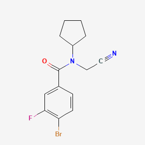 molecular formula C14H14BrFN2O B2700622 4-溴-N-(氰甲基)-N-环戊基-3-氟苯甲酰胺 CAS No. 1385387-47-2