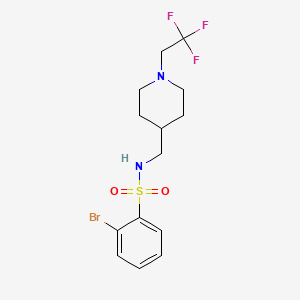 2-Bromo-N-[[1-(2,2,2-trifluoroethyl)piperidin-4-yl]methyl]benzenesulfonamide